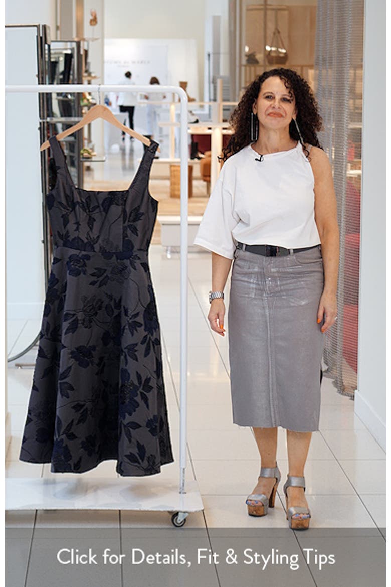 Metallic Fit & Flare Midi Dress video