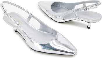 Maggie Kitten Heel Slingback Pump