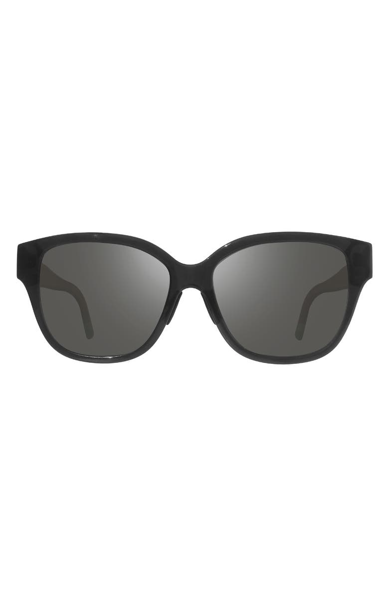 Revo Perry 55mm Polarized Cat Eye Sunglasses, Main, color, Black