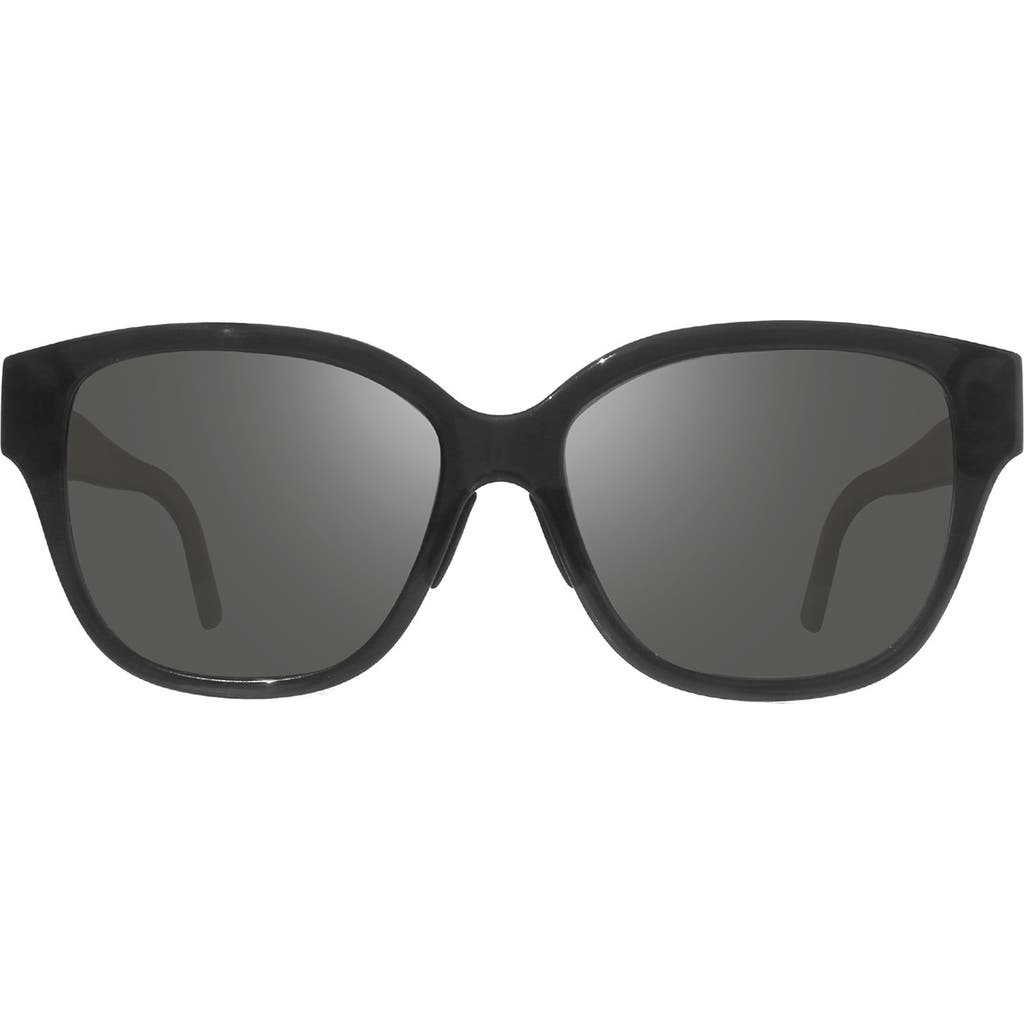 Revo Perry 55mm Polarized Cat Eye Sunglasses In Black