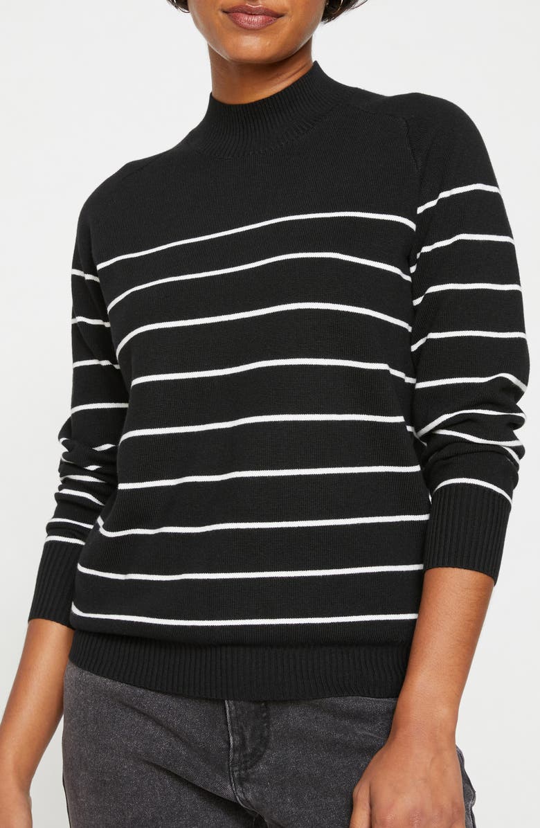 Universal Standard Marinière Stripe Mock Neck Sweater, Main, color,