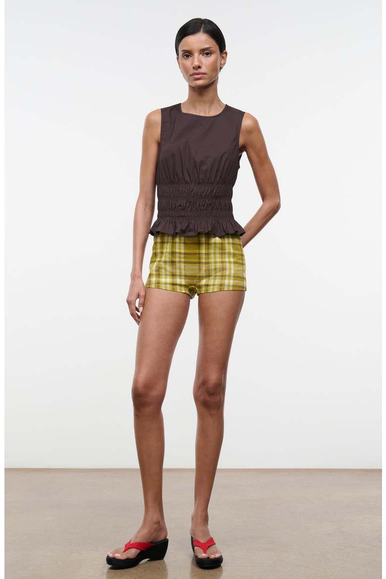 Culver Smocked Sleeveless Top, Alternate, color, EARTH