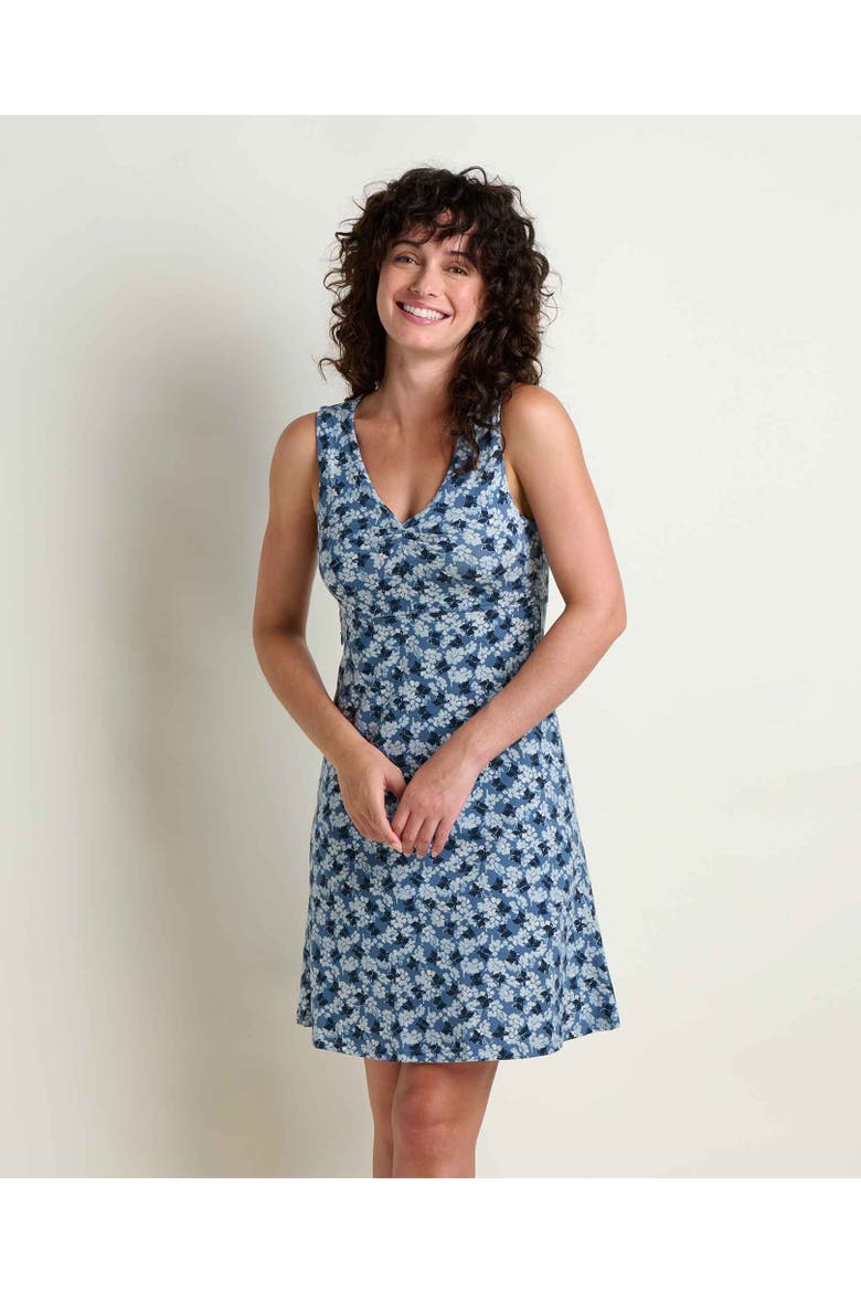 Rosemarie Sleeveless Dress, Main, color, Pacific Blue Print
