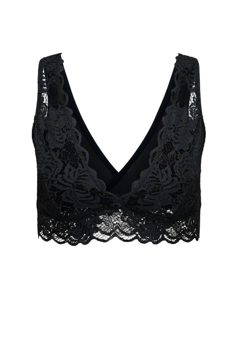 Livi Unlined Bralette Bra, Alternate, color, Black