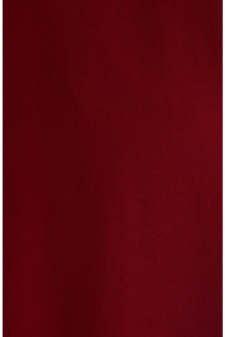 Asymmetric Draped Cady Cape Gown, Alternate, color, DARK RED