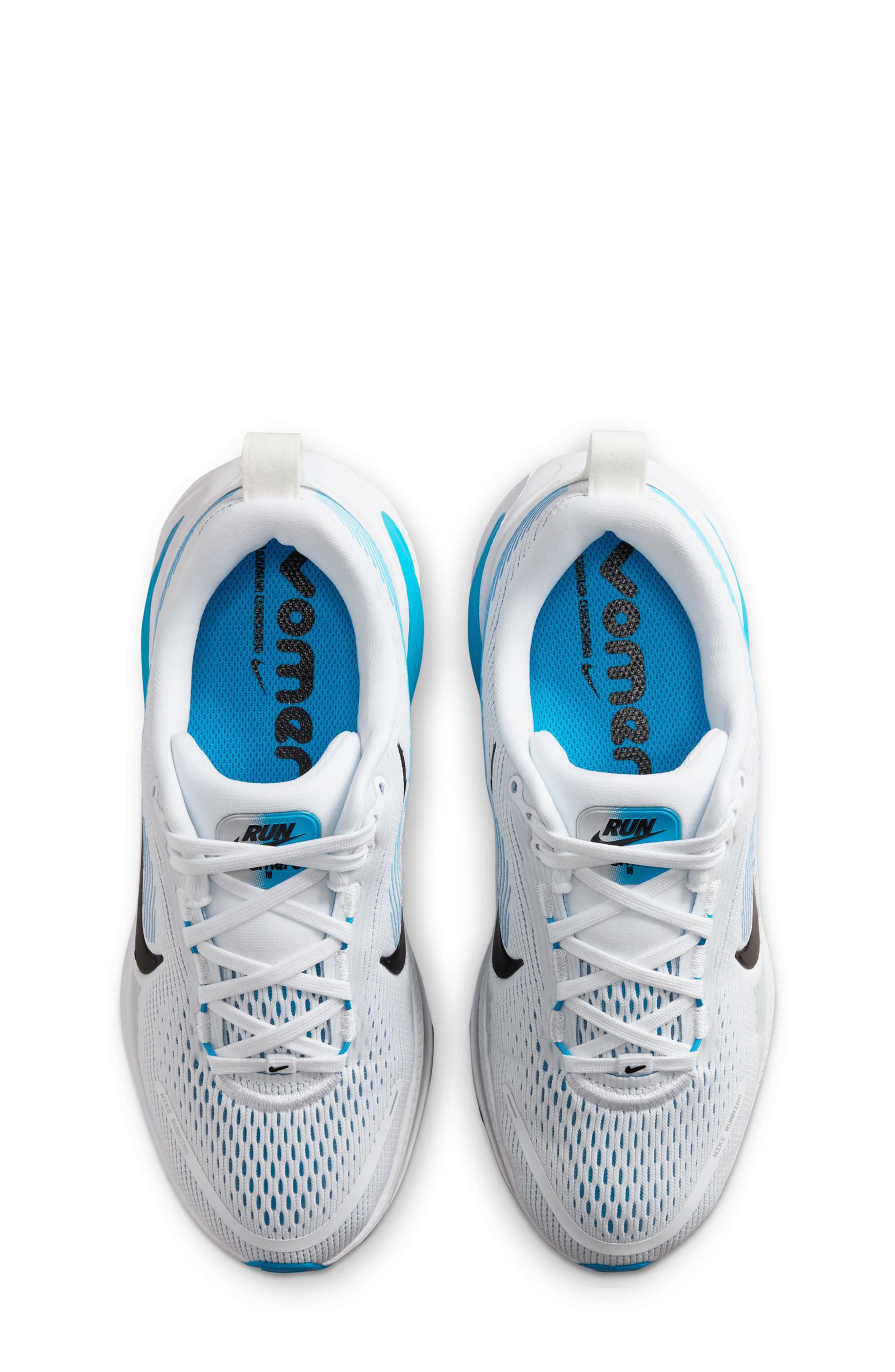 Kids' Vomero 18 Running Shoe, Alternate, color, WHITE/ BLACK/ BLUE/ PLATINUM