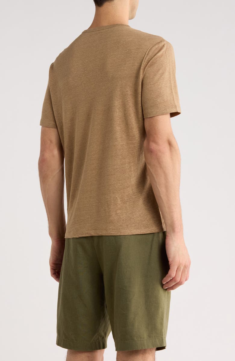 Vince Linen T-Shirt, Alternate, color, Caramel Desert