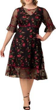 Kiyonna Wildflower Embroidered Dress