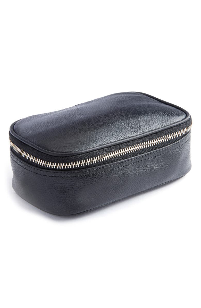 ROYCE New York Leather Tech Accessory Case, Main, color, Black