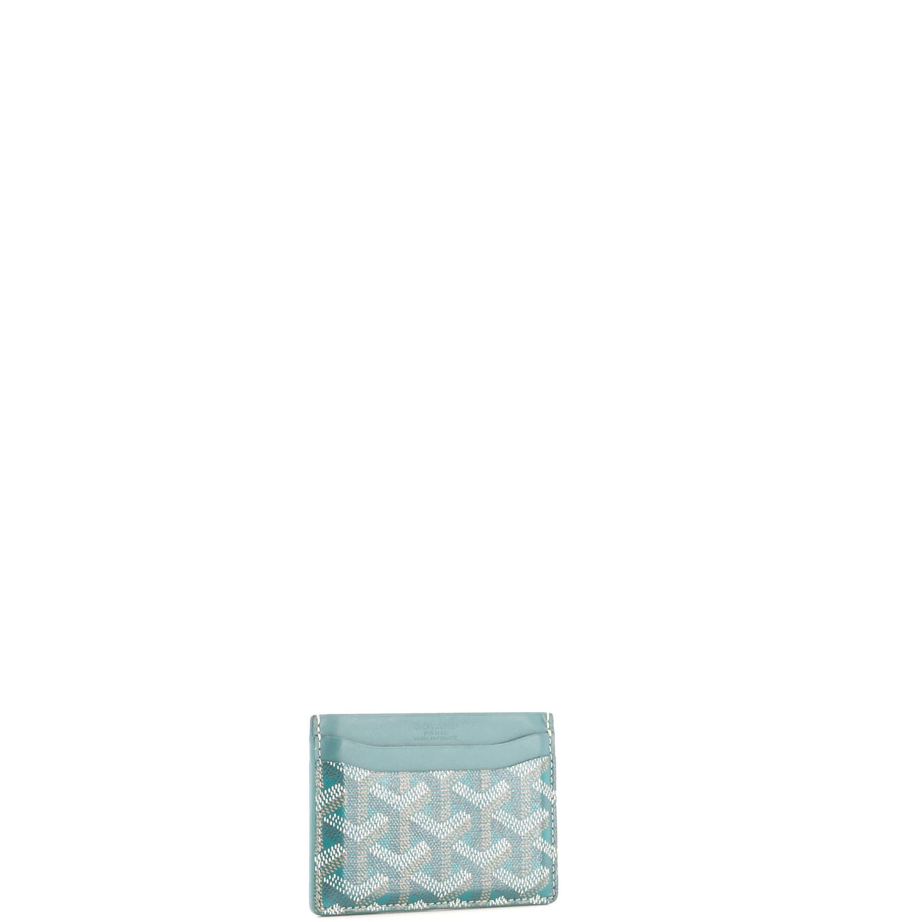Saint Sulpice Card Holder Coated Canvas, Alternate, color, Green