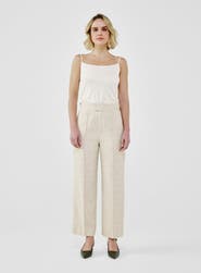 A.SHIMUS Fancy Tweed High-Waist Tailored Pants