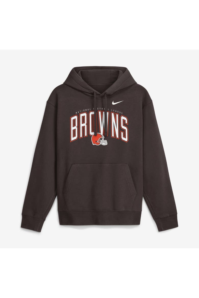 Men's Nike Brown Cleveland Browns Expect Victory Club Fleece Pullover Hoodie, Main, color, Brown