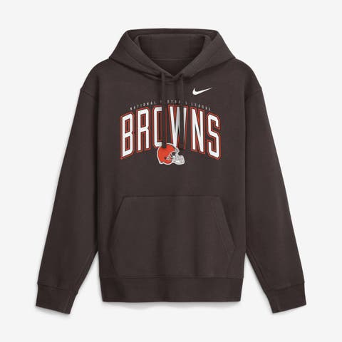 Men's Nike Brown Cleveland Browns Expect Victory Club Fleece Pullover Hoodie