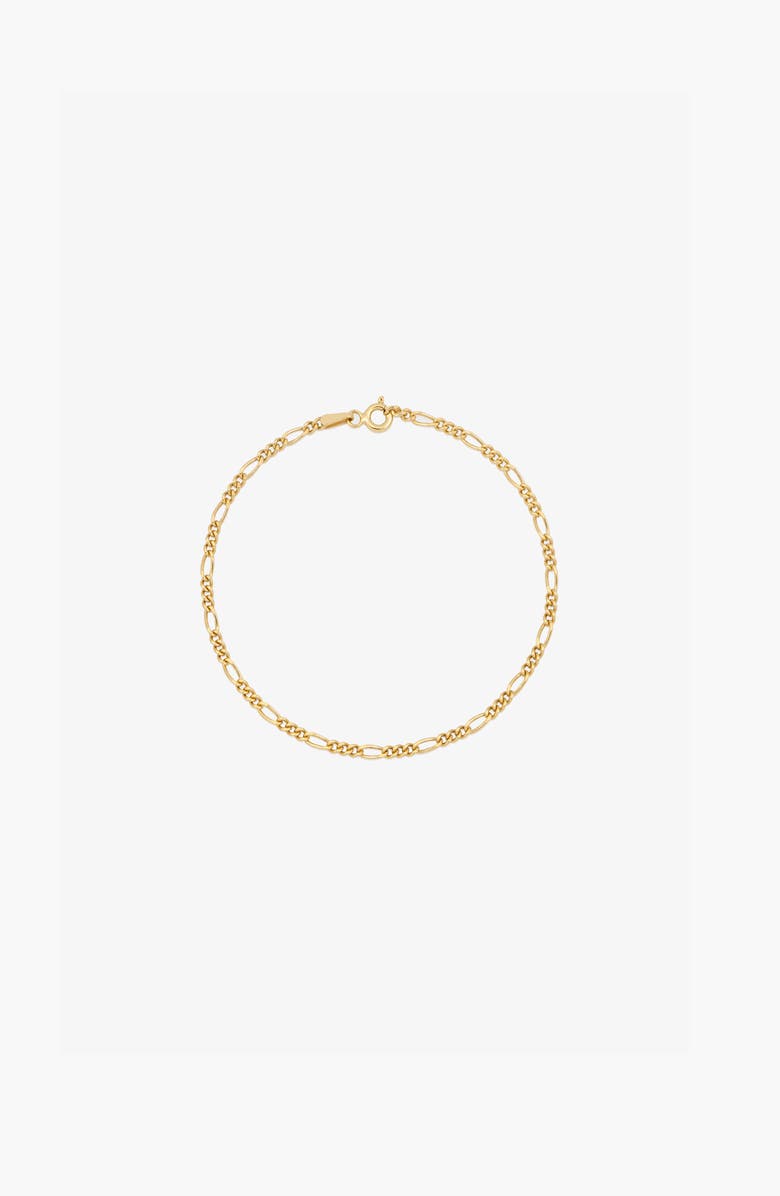 YOJ Slim Figaro Bracelet in Gold, Main, color, Gold