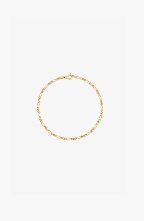 Slim Figaro Bracelet in Gold