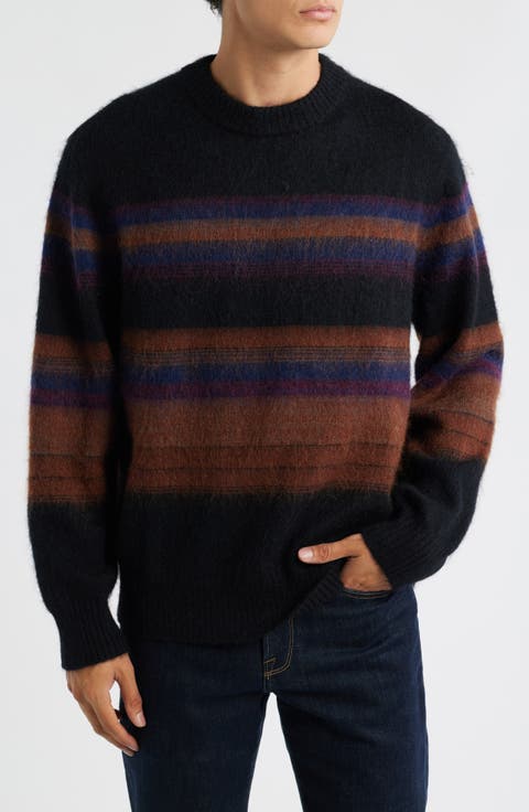Wilde Brush Stripe Wool Blend Crewneck Sweater