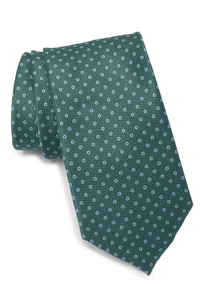 Grenache Dot Tie, Main, color, DK GREEN