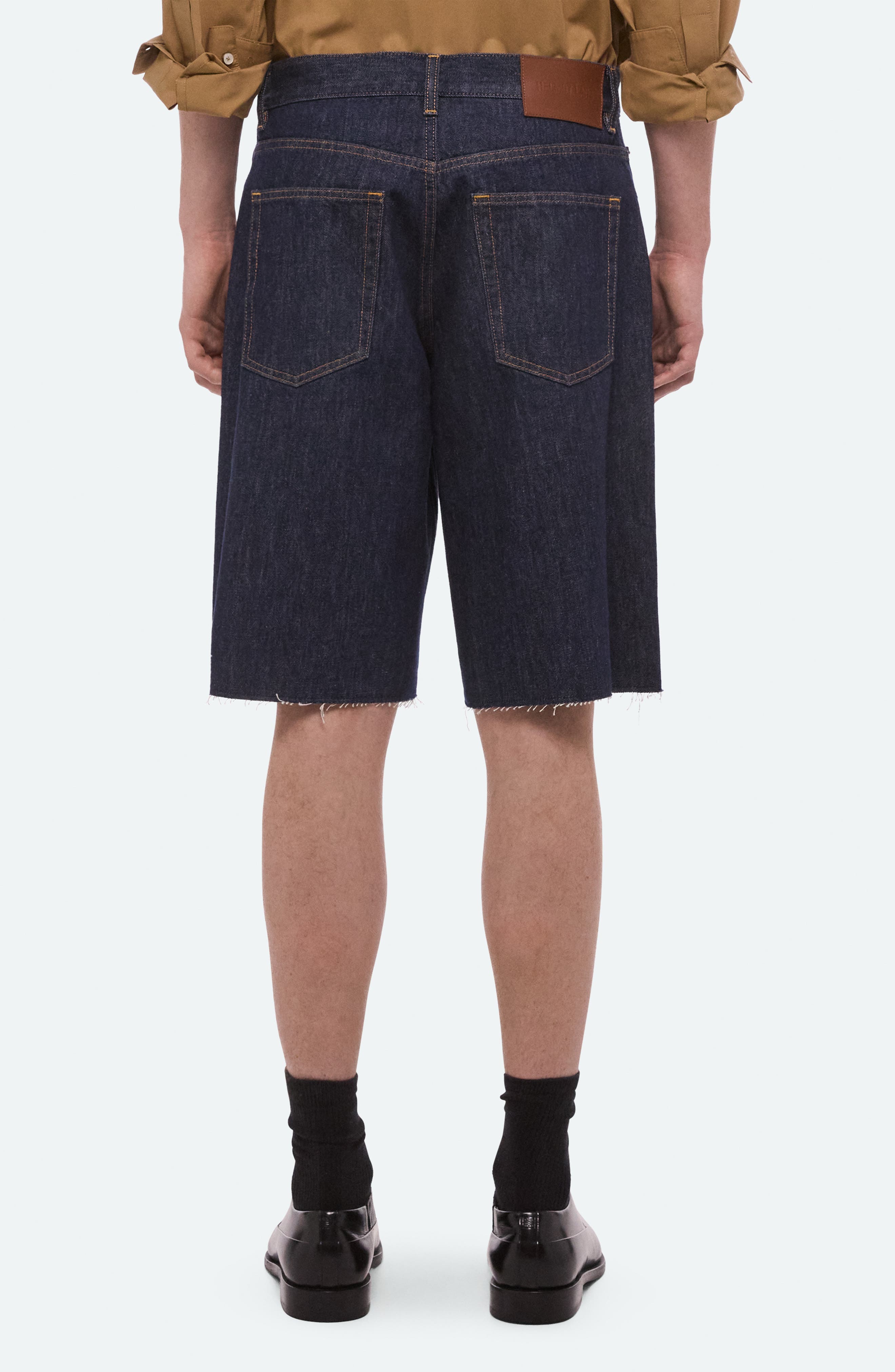 Oversize Raw Hem Denim Shorts - image 2