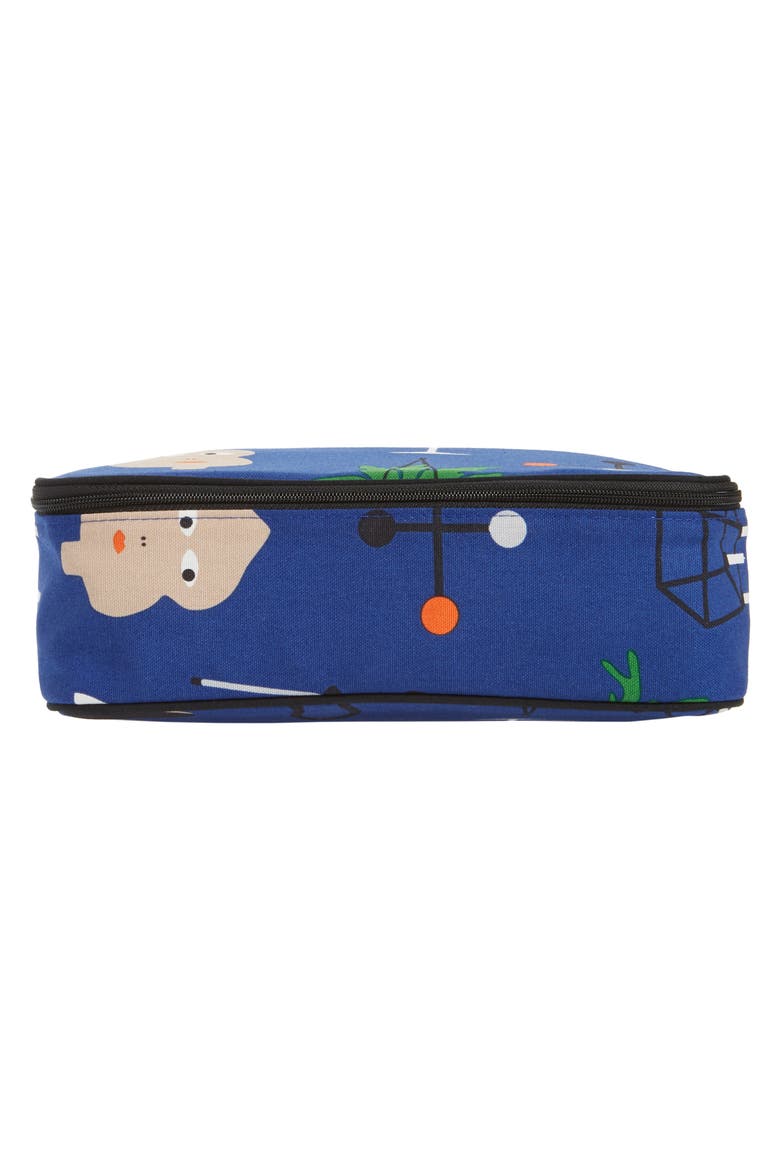 Beauty Multi Block Print Cosmetics Pouch, Alternate, color, BLUE