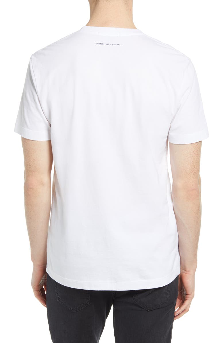 French Connection Men's Pixel Motorbike Embroidered T-Shirt, Alternate, color, 