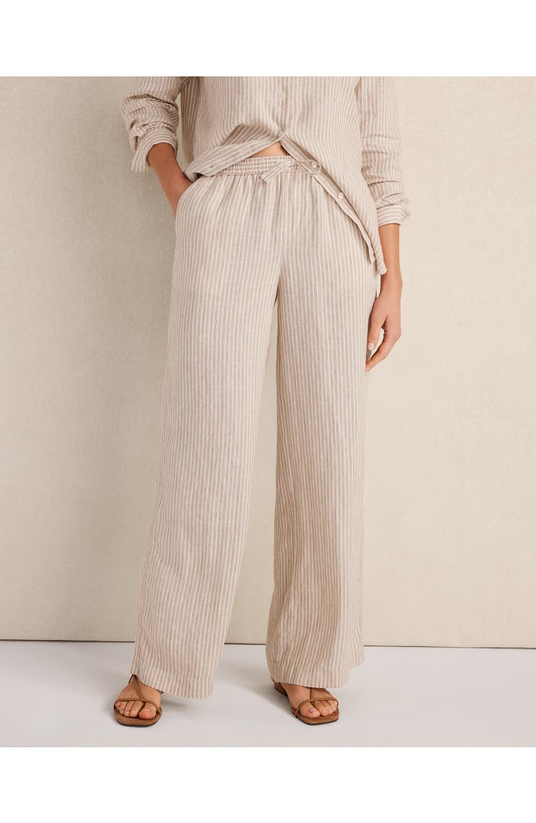 Haven Well Within Everweave Linen Stripe Relaxed Pants, Main, color, Willow Bark Multi