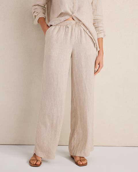 Everweave Linen Stripe Relaxed Pants