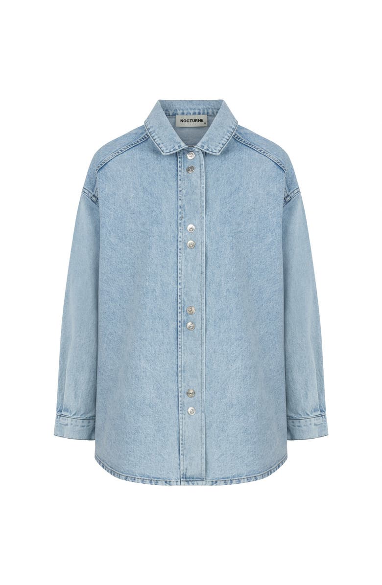 Nocturne Oversize Jean Shirt, Alternate, color, 