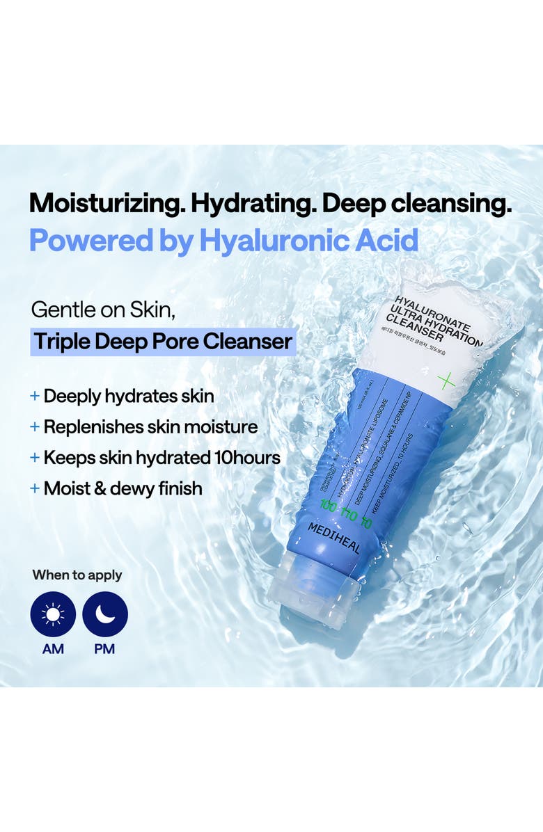 MEDIHEAL Hyaluronate Ultra Hydration Cleanser, Alternate, color, Aqua