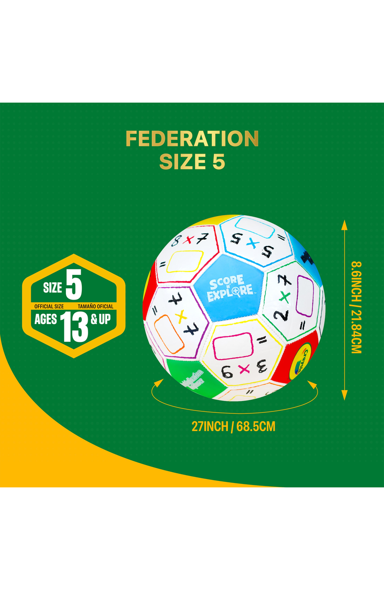 iconsportgroup Division Box Explorer Soccer Ball, Alternate, color, Multiplication Multi