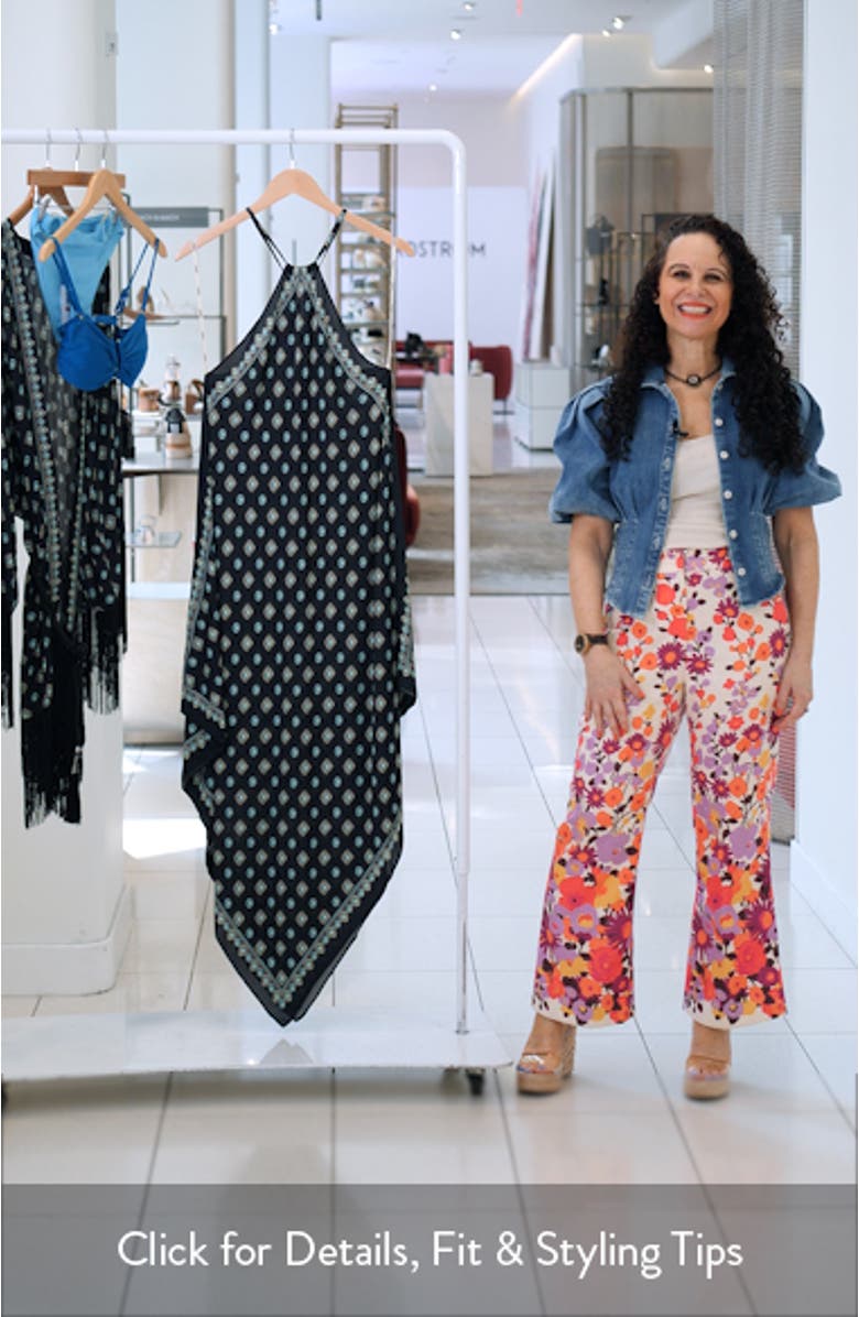 Elise Southwestern Medallion Print Cover-Up Halter Dress, sales video thumbnail