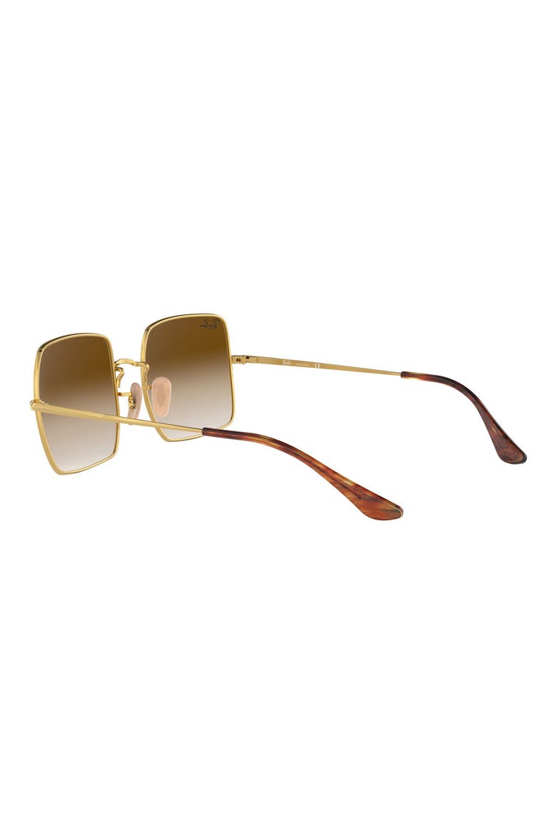 54mm Gradient Square Sunglasses, Alternate, color, GOLD / BROWN GRADIENT