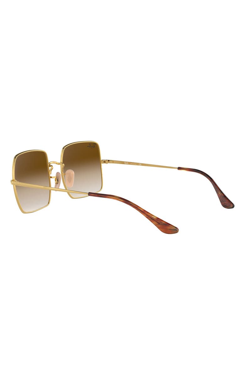 Ray-Ban 54mm Gradient Square Sunglasses, Alternate, color, Gold / Brown Gradient