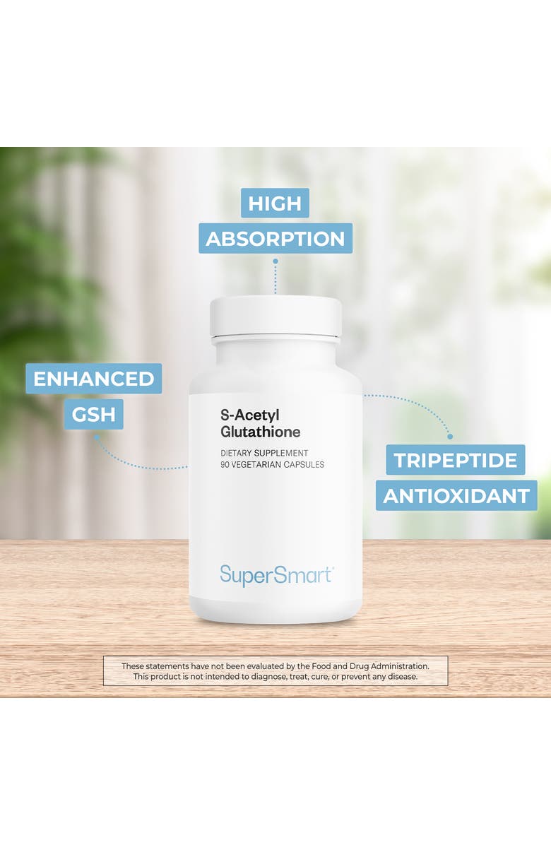 SuperSmart S-Acetyl Glutathione 300mg, Alternate, color, NO COLOR