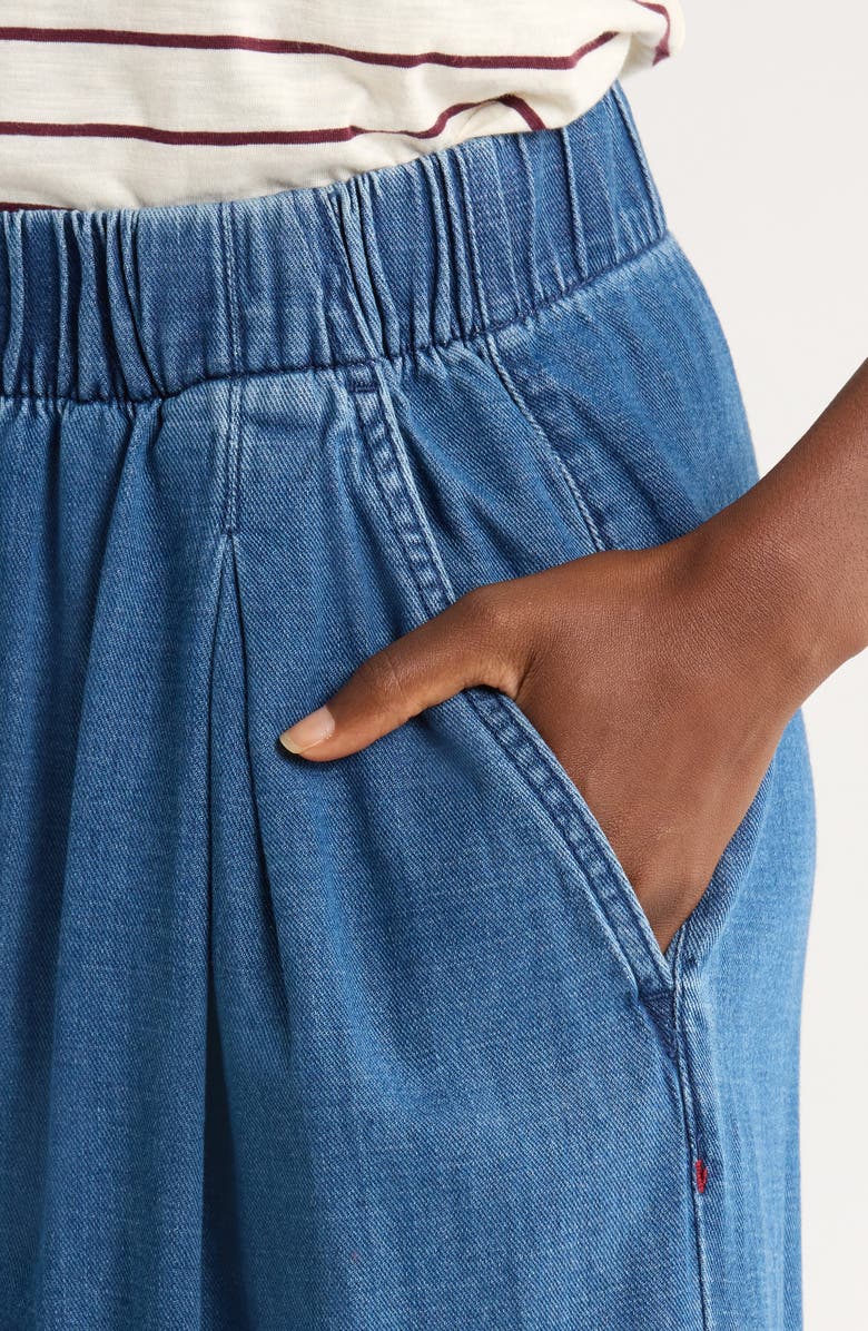 Marine Layer Allison Pull-On Wide Leg Denim Pants, Alternate, color, Medium Wash