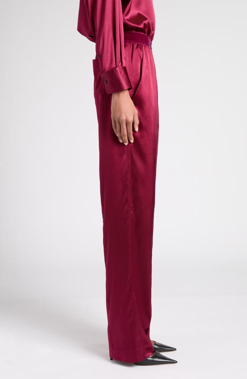 Tom Ford Stretch Silk Satin Pajama Pants In Pink