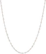 EFFY 14K White Gold 3-3.5mm Freshwater Pearl Station Necklace