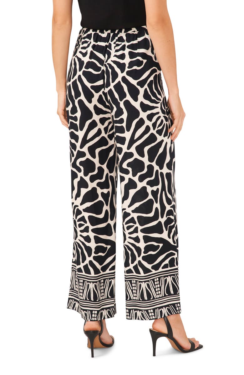 Halogen<sup>®</sup> Print Tie Waist Wide Leg Pants, Alternate, color, 
