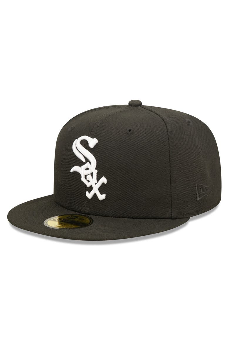 Men's New Era Black Chicago White Sox Team Logo 59FIFTY Fitted Hat, Main, color, Black