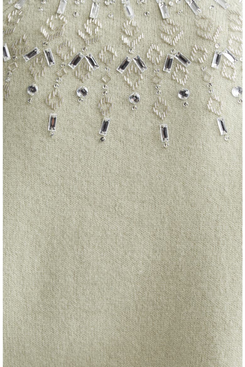 Harold Embellished Virgin Wool Sweater, Alternate, color, DESERT SAGE
