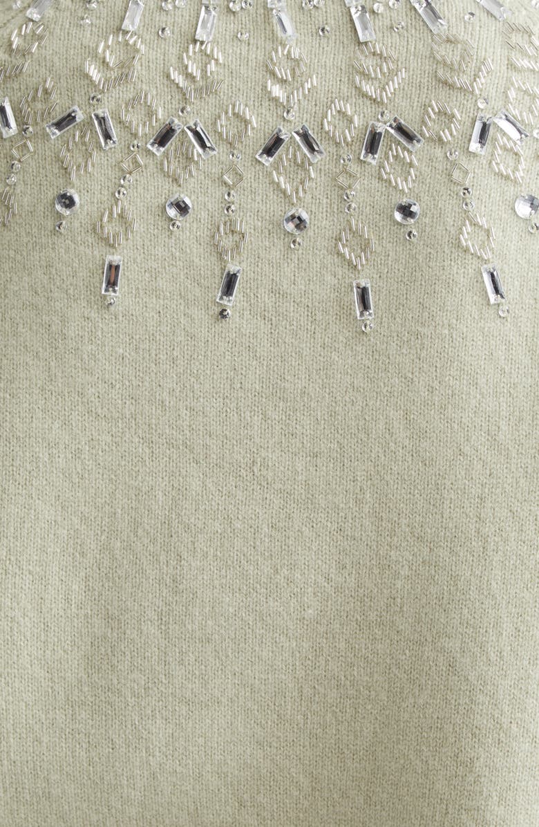 Altuzarra Harold Embellished Virgin Wool Sweater, Alternate, color, Desert Sage