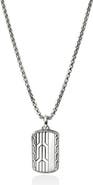 John Hardy Icon 50 Tag Pendant Necklace