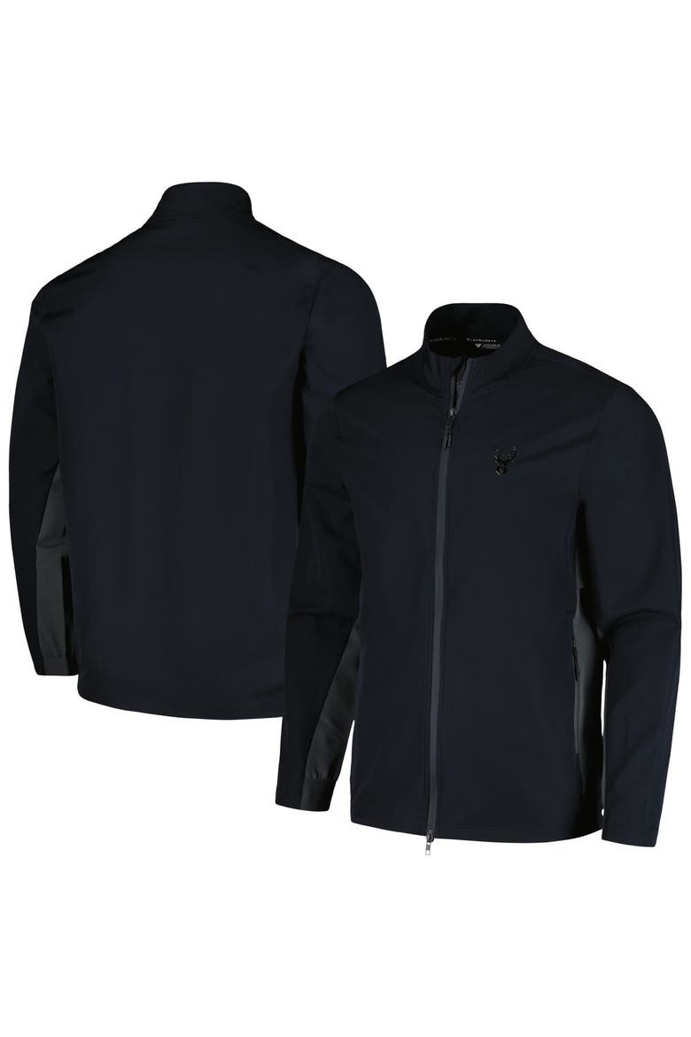 Men's Levelwear  Black Milwaukee Bucks Harrington Full-Zip Jacket, Main, color, Black