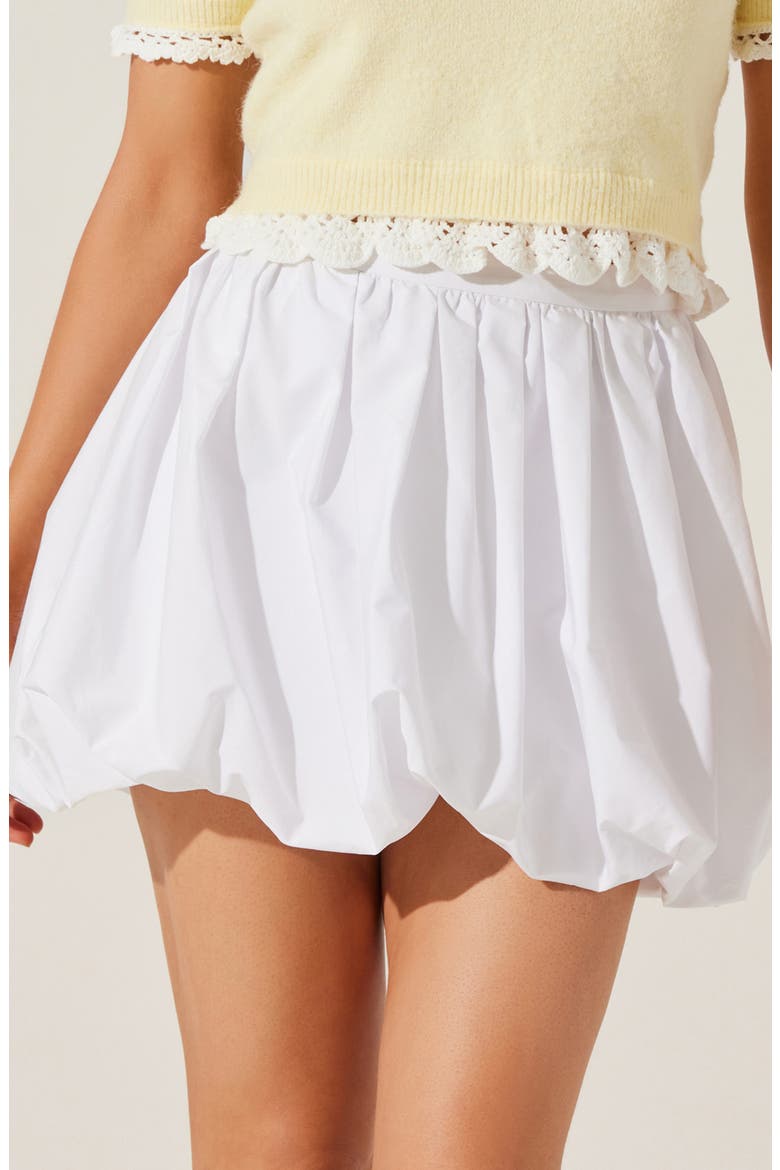 Libi Bubble Hem Miniskirt, Alternate, color, WHITE