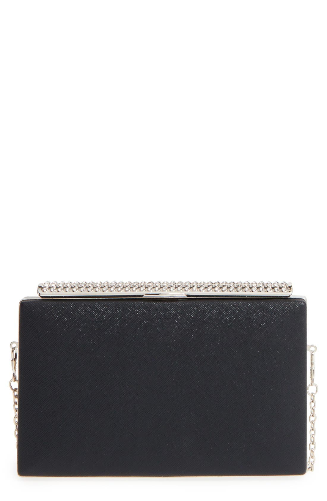 ZZDNU Natasha Couture Natasha Couture Crystal Embellished Frame Clutch, Main, color, 