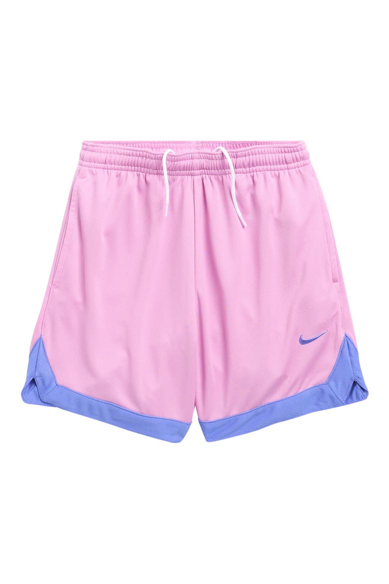 Kids' Court Shorts, Main, color, LIGHT MAGENTA/ SAPPHIRE