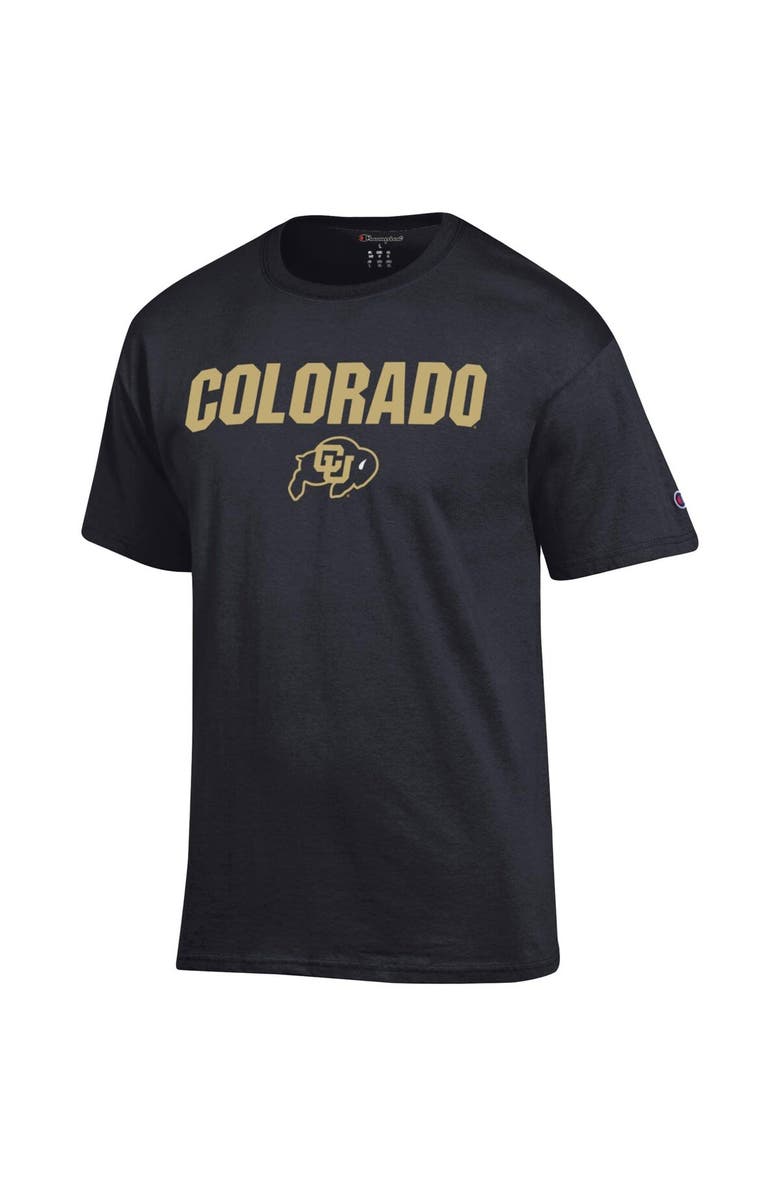 Champion Men's Champion Black Colorado Buffaloes Straight Over Logo T-Shirt, Alternate, color, 