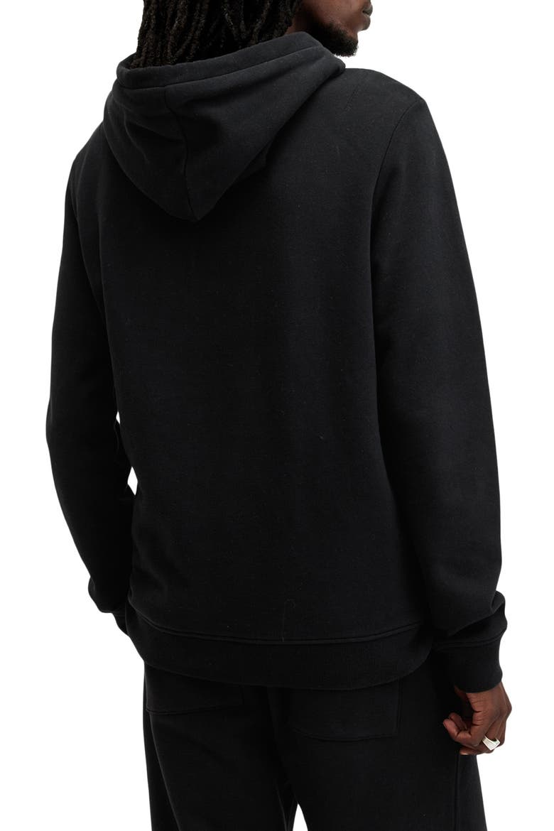 Raven Cotton Hoodie, Alternate, color, BLACK