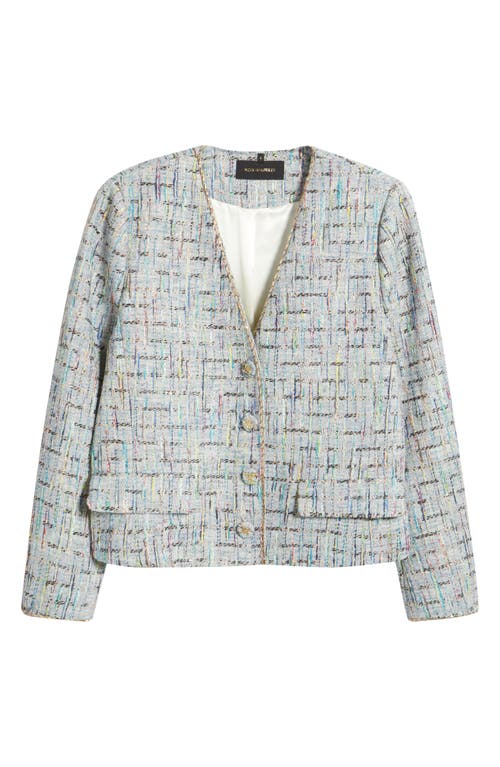 Kobi Halperin Lily Metallic-trim Tweed Jacket In Grey Multi