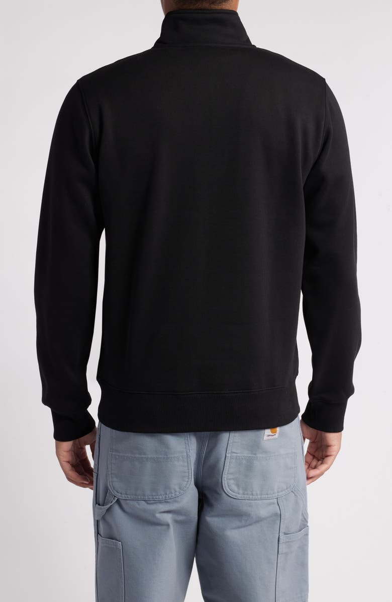 Carhartt Work In Progress Chase Quarter Zip Pullover, Alternate, color, Black / Gold