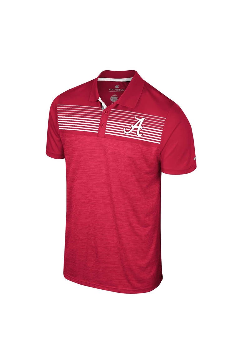 Men's Colosseum Crimson Alabama Crimson Tide Langmore Polo, Alternate, color, Crimson